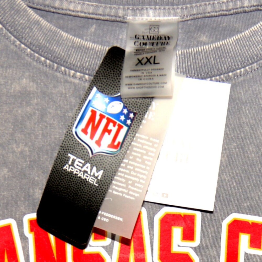 Gameday Couture NFL Kansas City Chiefs Football Gray L/S T-Shirt – Size: XXL - Picture 3 of 4